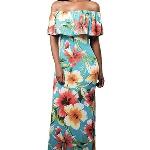 Women Off Shoulder Ruffles Dress